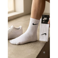 Шкарпетки білі Nike довгі упаковка 12 пар.