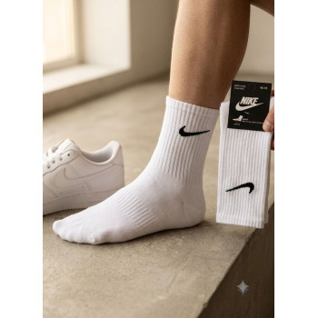 Шкарпетки білі Nike довгі упаковка 12 пар.